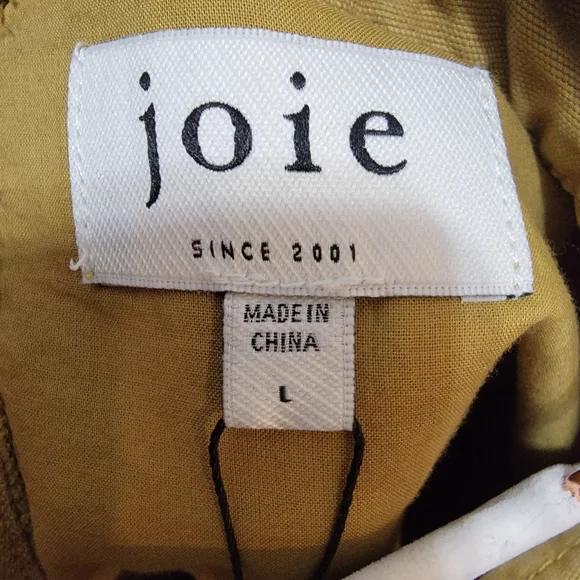 Joie Chantria Belted Cowl-Neck Utility Mini Dress Size Large ECRU OLIVE NEW! - Picture 7 of 11